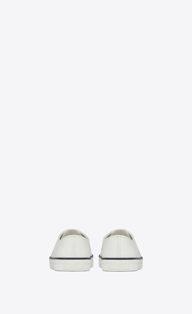  Giày Nam Saint Laurent Tandem Sneakers In Leather 'Blanc Optique' 