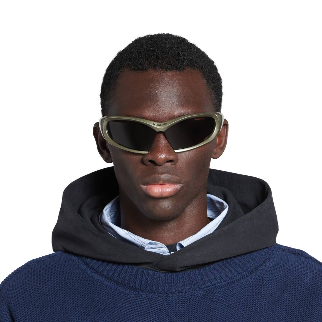  Kính Balenciaga Dynamo Rectangle Sunglasses 'Green' 