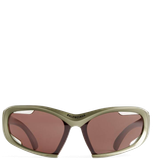  Kính Balenciaga Dynamo Rectangle Sunglasses 'Green' 