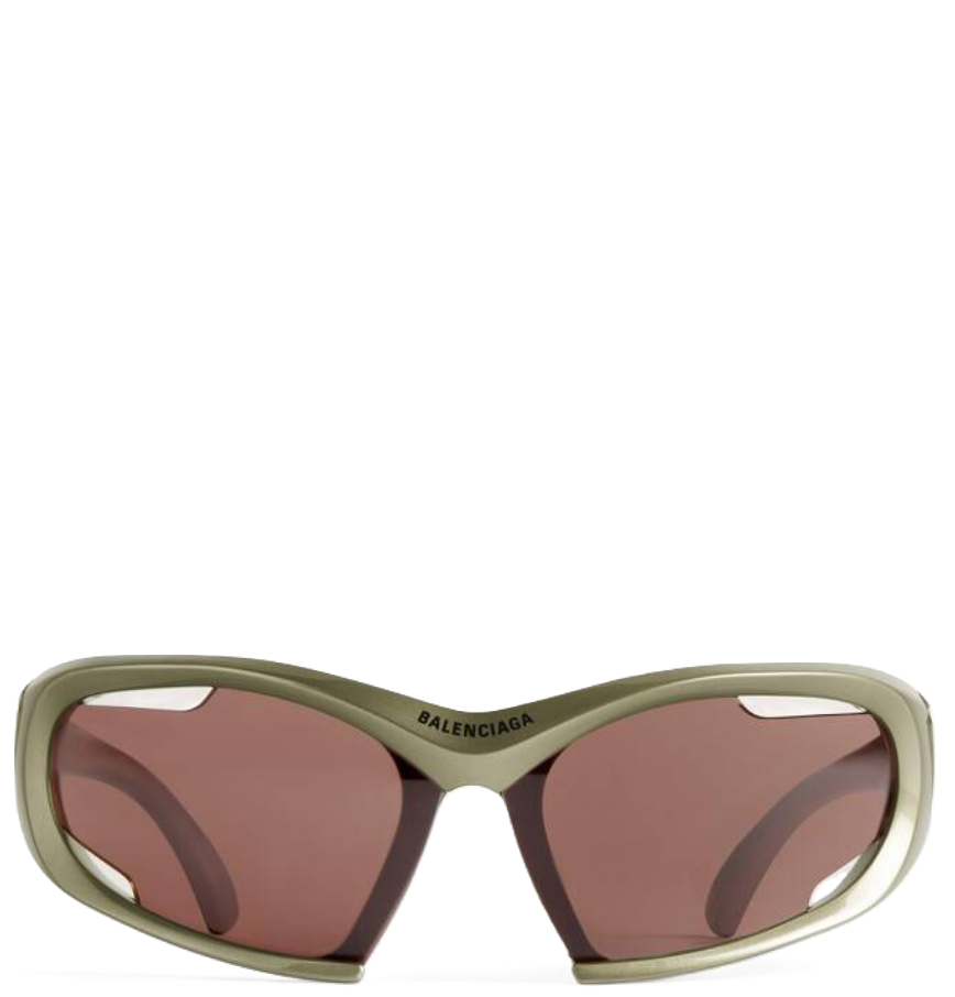  Kính Balenciaga Dynamo Rectangle Sunglasses 'Green' 