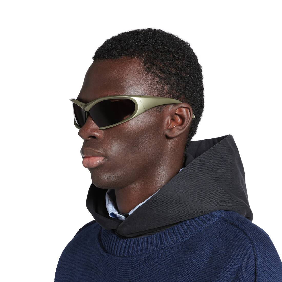  Kính Balenciaga Dynamo Rectangle Sunglasses 'Green' 