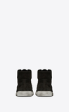  Giày Nam Saint Laurent Joe Sneakers In Suede 'Black' 