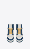  Giày Nam Saint Laurent SL24 Mid Top 'Off White Light Navy' 