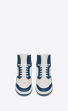  Giày Nam Saint Laurent SL24 Mid Top 'Off White Light Navy' 