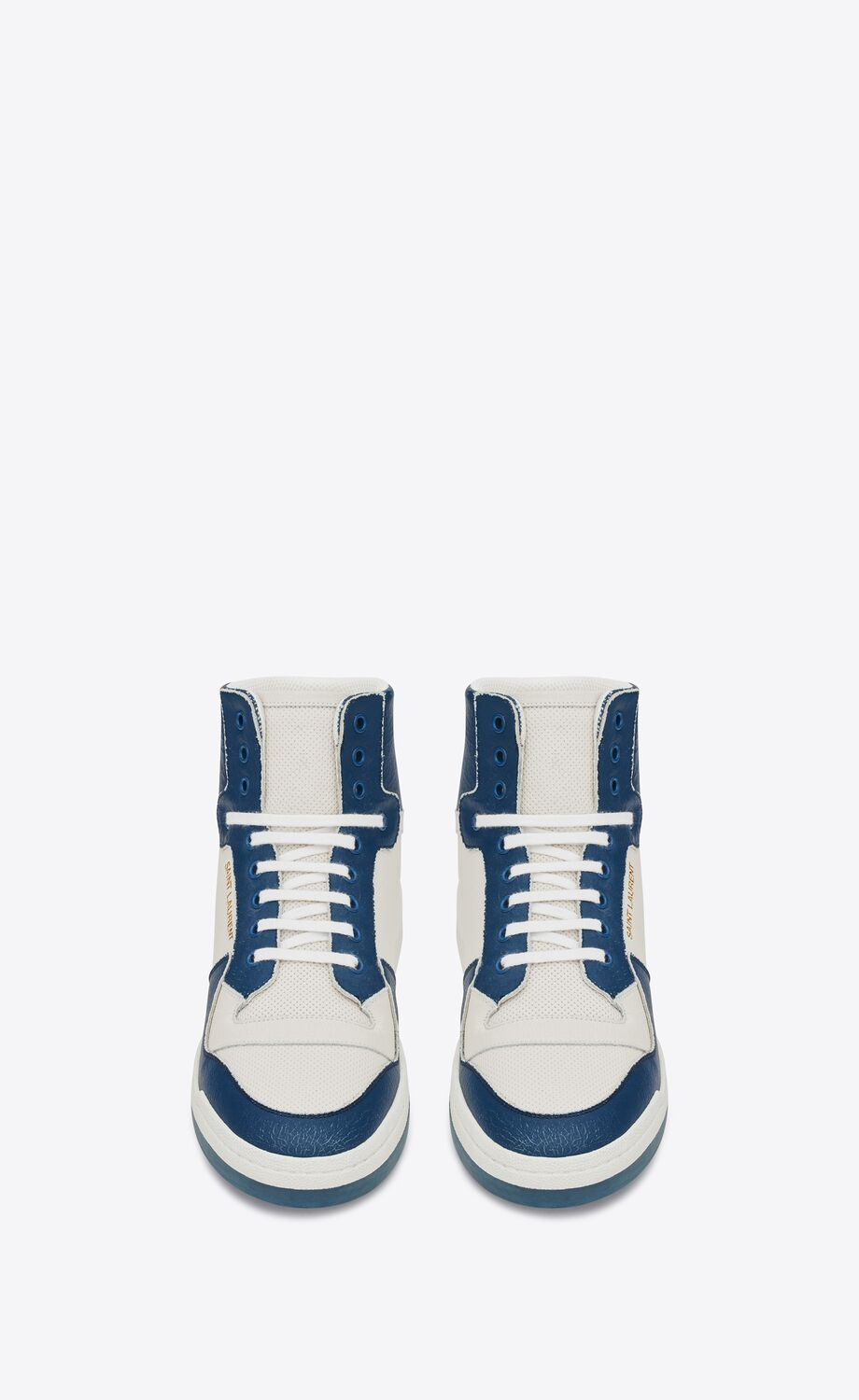  Giày Nam Saint Laurent SL24 Mid Top 'Off White Light Navy' 