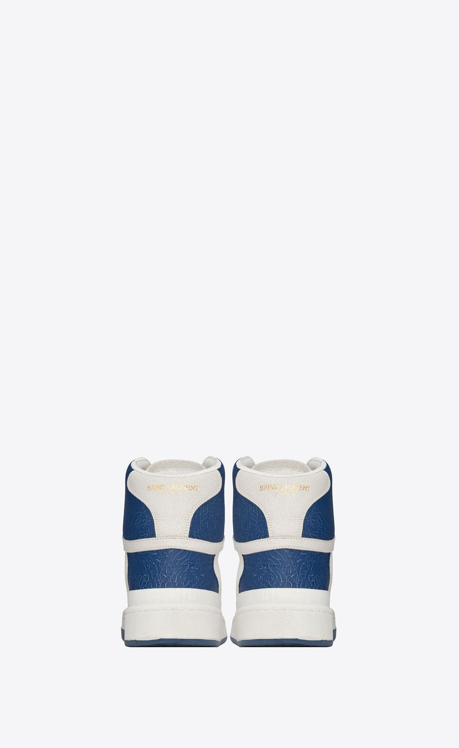  Giày Nam Saint Laurent SL24 Mid Top 'Off White Light Navy' 