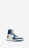  Giày Nam Saint Laurent SL24 Mid Top 'Off White Light Navy' 