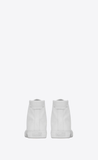  Giày Nam Saint Laurent Malibu Mid Top In Smooth Leather 'Optic White' 
