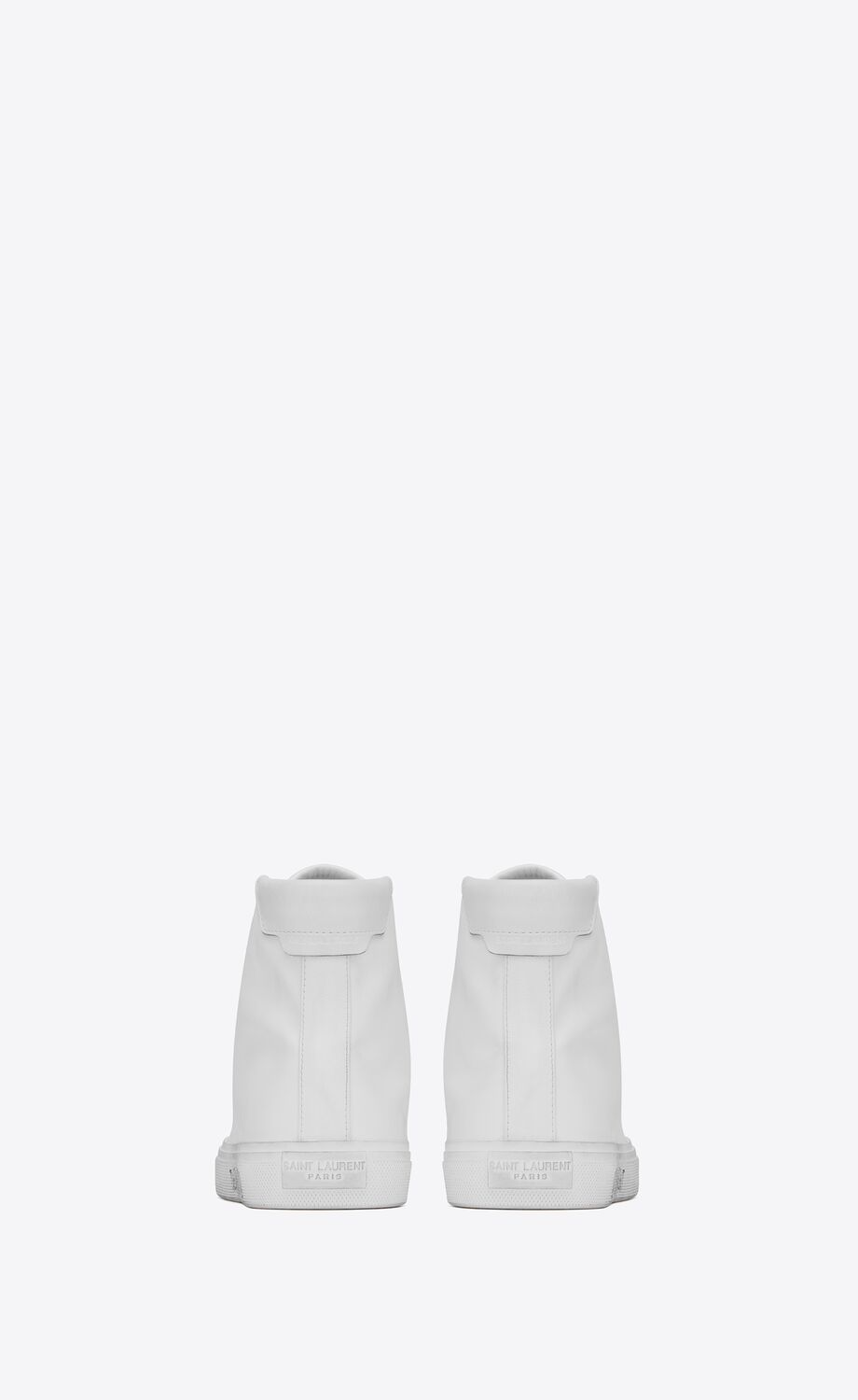 Giày Nam Saint Laurent Malibu Mid Top In Smooth Leather 'Optic White' 