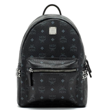  Balo MCM Stark Side Studs Backpack in Visetos 'Black' 