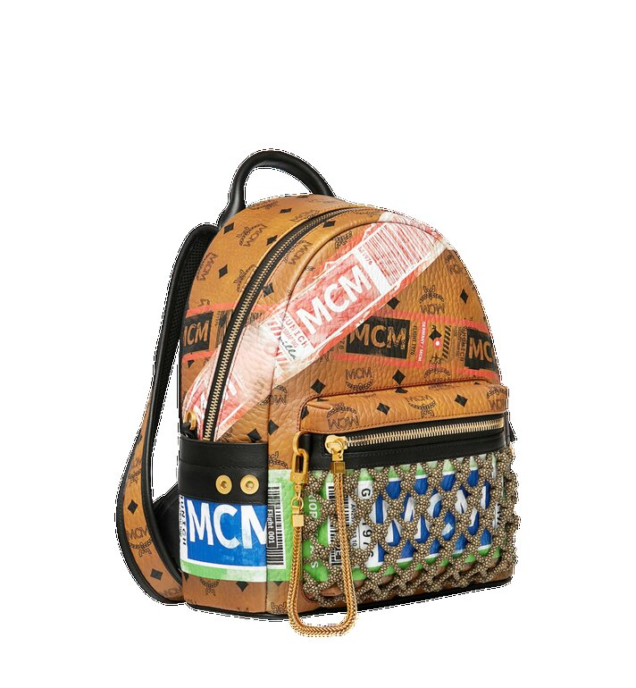 Balo MCM Stark Backpack in Flight Print Visetos 'Cognac' MMK9SVE25CO00