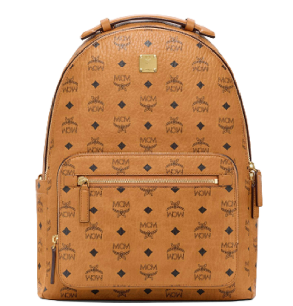  Balo MCM Stark Backpack in Visetos 'Cognac' 