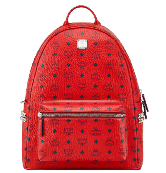  Balo Nam MCM Stark Side Studs Backpack Visetos 'Red' 