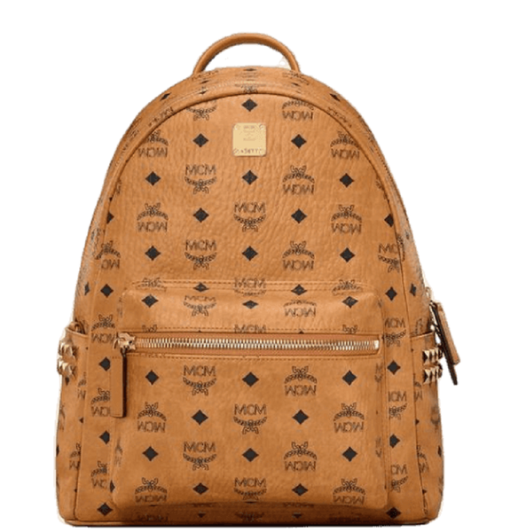  Balo MCM Stark Side Studs Backpack in Visetos 'Cognac' 
