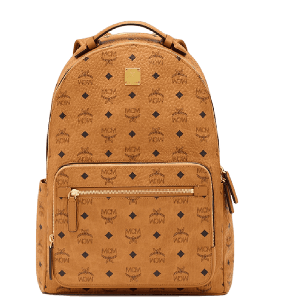  Balo MCM Stark Backpack in Visetos 'Cognac' 