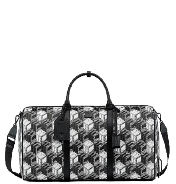  Túi Nam MCM Traveler Weekender Cubic Monogram Canvas 'Gray' 