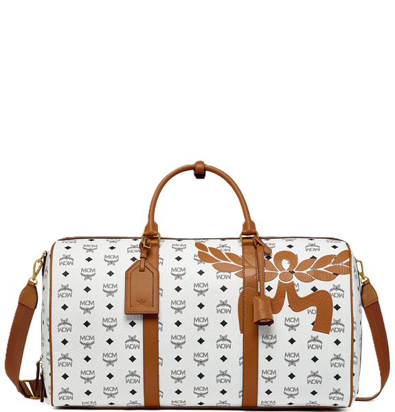  Túi MCM Ottomar Weekender Mega Laurel Visetos 'White' 