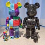  Mô Hình Bearbrick Atmos x Bandana Multi & Black 