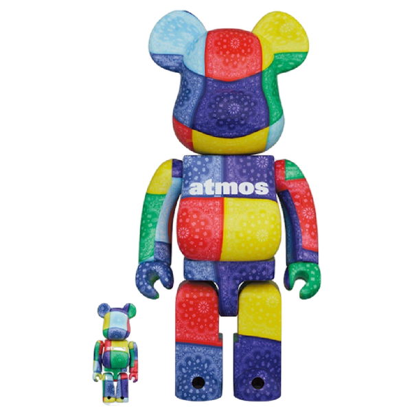  Mô Hình Bearbrick Atmos x Bandana Multi & Black 