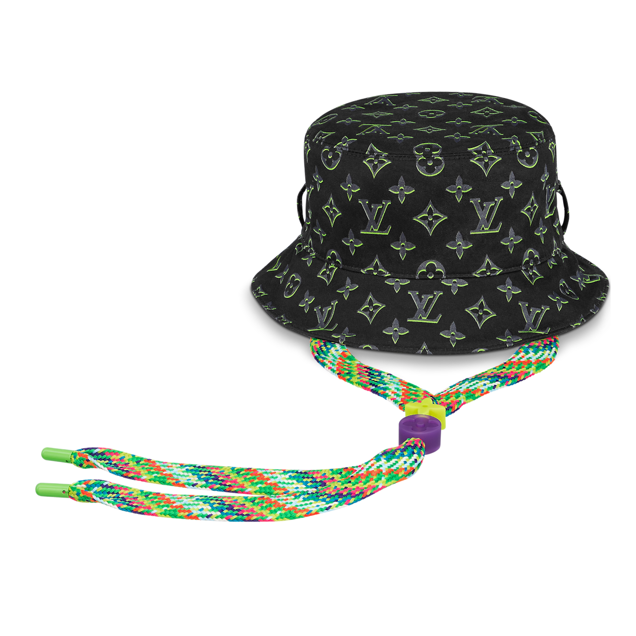 Mũ Nam Louis Vuitton Play MNG Spotlight Bucket Hat 'Black Grey