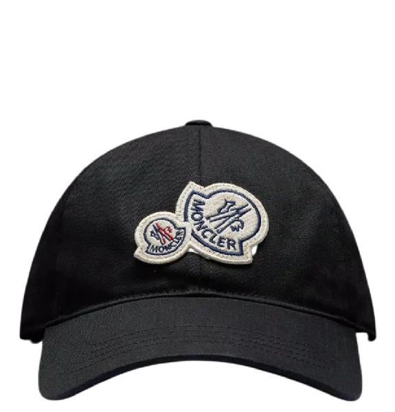  Mũ Nam Moncler Double Logo Baseball Cap 'Black' 