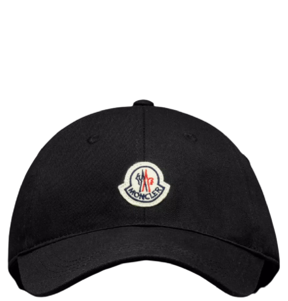  Mũ Nam Moncler Logo Baseball Cap 'Black' 