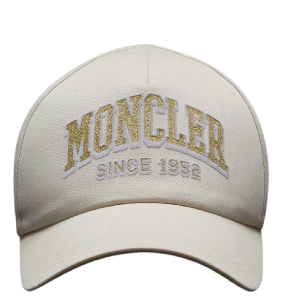  Mũ Nam Moncler Logo Baseball Cap 'White Ivory' 