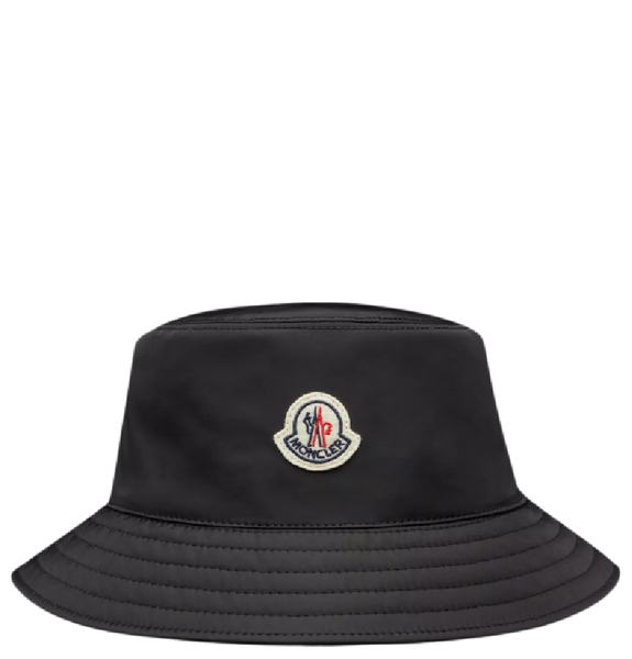  Mũ Nam Moncler Logo Bucket Hat 'Black' 