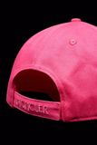  Mũ Nữ Moncler Logo Baseball Cap 'Fuchsia' 