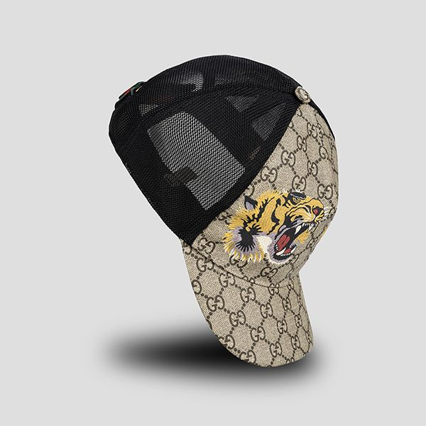  Mũ Nam Gucci Tiger Monogram Cap 'Beige' 
