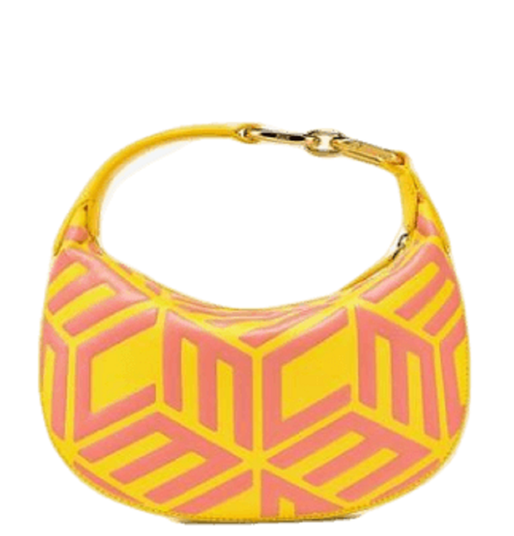  Túi Nữ MCM Crescent Hobo in Cubic Logo Leather 'Multicolor' 