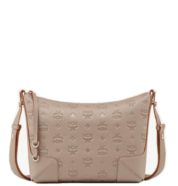  Túi Nữ MCM Klara Shoulder Bag Monogram Leather 'Beige' 