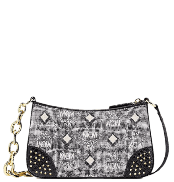  Túi Nữ MCM Studded Vintage Monogram Jacquard 'Gray' 