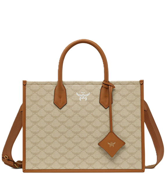  Túi Nữ MCM Himmel Tote in Lauretos 'Beige' 