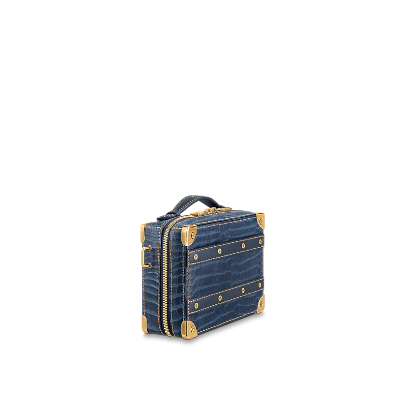  Túi Nam Louis Vuitton Handle Soft Trunk Croco 'Denim' 