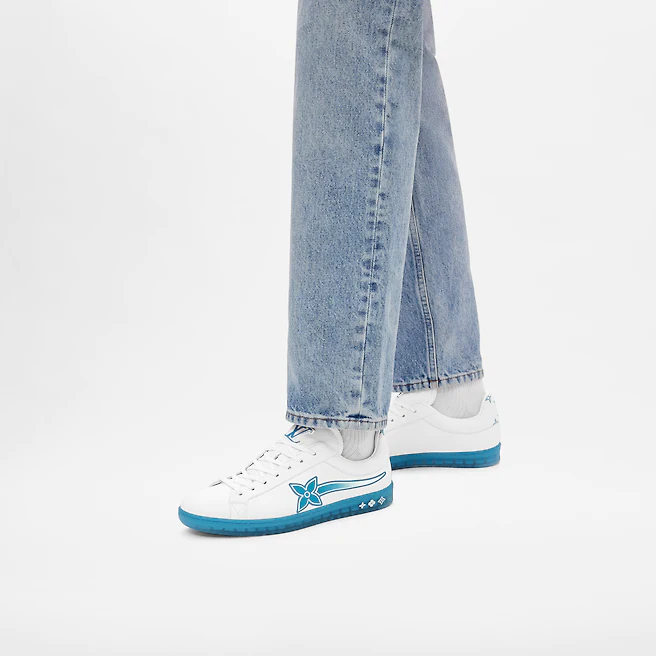  Giày Nam Louis Vuitton Luxembourg Samothrace Trainers 'Blue Monogram' 