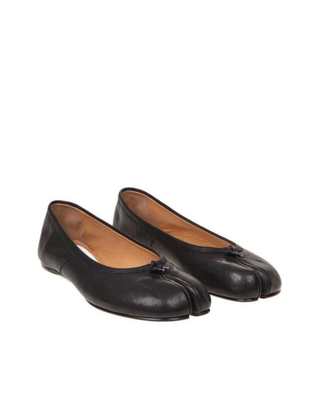  Giày Nữ Maison Margiela Tabi Ballet Flat Shoes 'Black' 