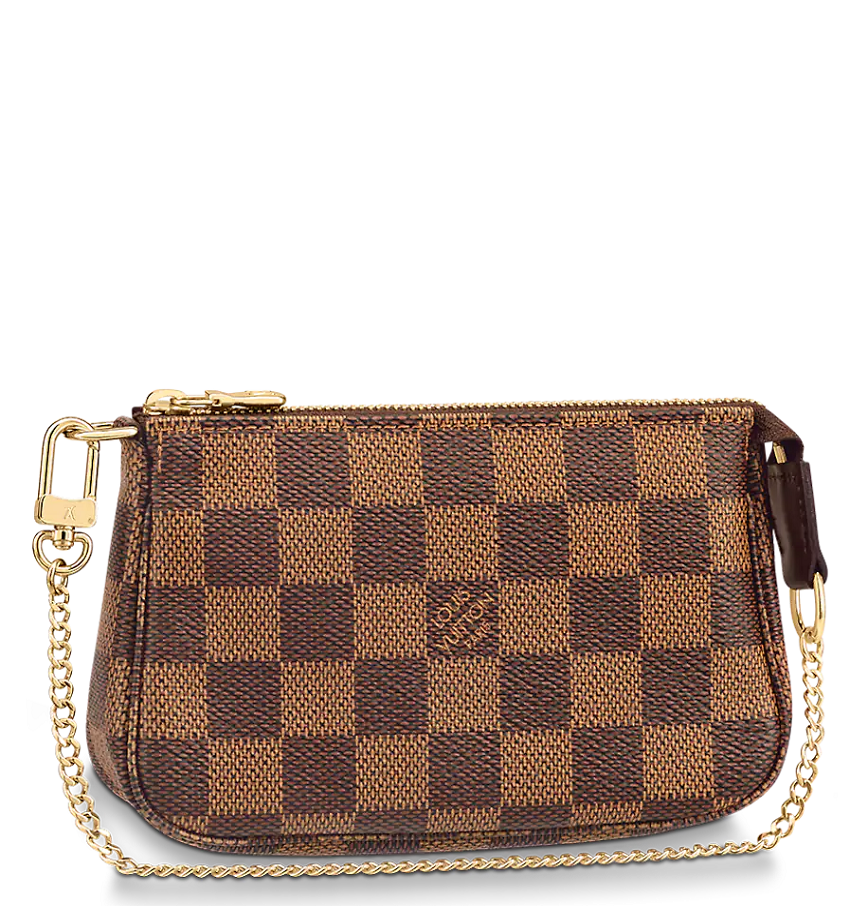 LOUIS VUITTON Damier Ebene Mini Pochette Accessories 187546  FASHIONPHILE