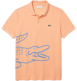  Áo Lacoste Regular Fit Crocodile Print Polo 'Nude' 
