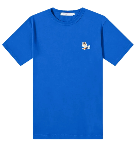  Áo Maison Kitsune Chillax Fox Patch 'Blue' 