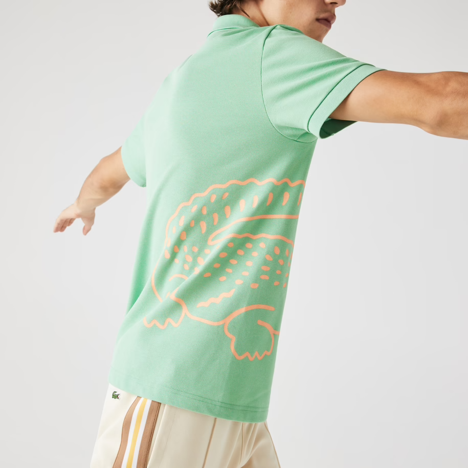  Áo Nam Lacoste Outline BIG CROC Polo 'Green' 