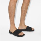  Dép Nam Burberry Embossed Check Dive Slides 'Black' 