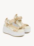  Dép Nữ Chloe Nama Wedge Sandal 'Bright Gold' 
