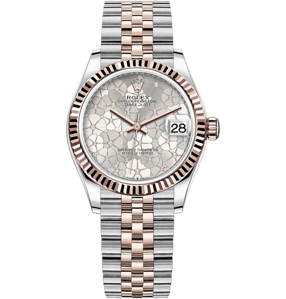  Đồng Hồ Nữ Rolex Datejust 'Silver Floral Jubilee' 