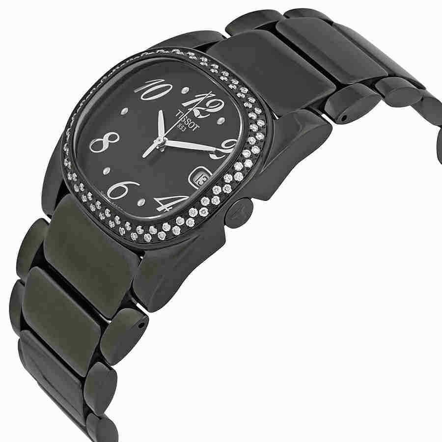 Đồng Hồ Nữ Tissot T-Moments Black Dial PVD 'Black' 