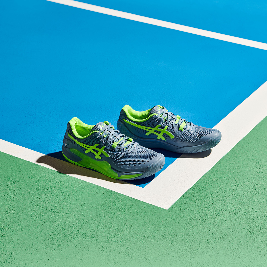  Giày Asics Gel Resolution 9 Steel 'Blue Green' 