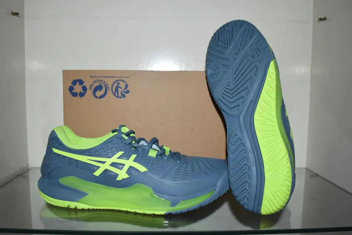  Giày Asics Gel Resolution 9 Steel 'Blue Green' 