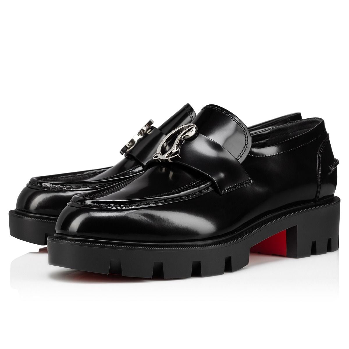  Giày Nam Christian Louboutin CL Moc Lug 'Black' 