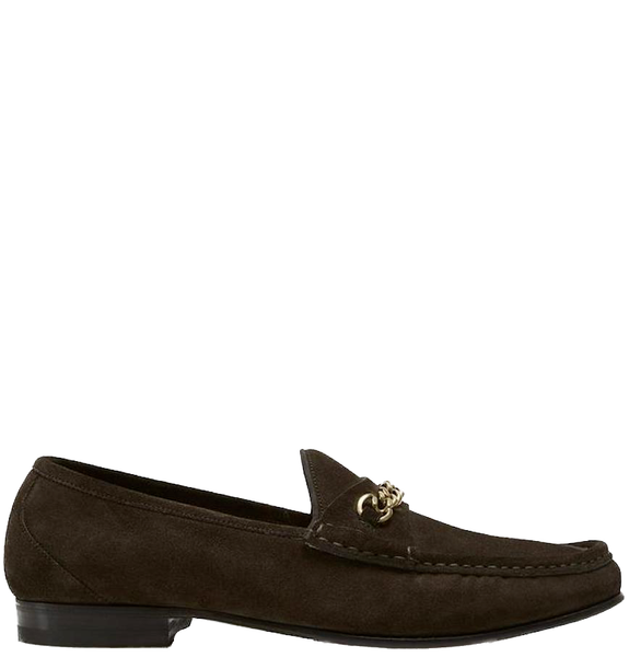  Giày Nam Tom Ford Suede York Chain Loafers 'Brown' 