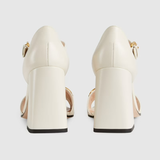  Giày Nữ Gucci Sandal With Horsebit 'Beige' 
